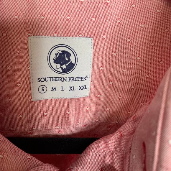 Southern Proper Red Oxford Button Down Shirt Sz Small - Picture 4 of 4